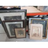 Quantity of prints to incl. farming scenes, St Peters church, Bedford Board of Guardians, Bedford