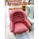 Victorian button upholstered tub chair