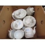 2 boxes containing Japanese export crockery