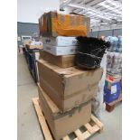 Pallet with large quantity of furniture parts