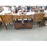19th Century mahogany bow fronted sideboard with square tapering legs