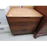 5188 3 drawer teak dressing chest