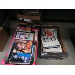 6 boxes containing CD's, magazines and reference books