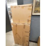 Two boxes of furniture parts