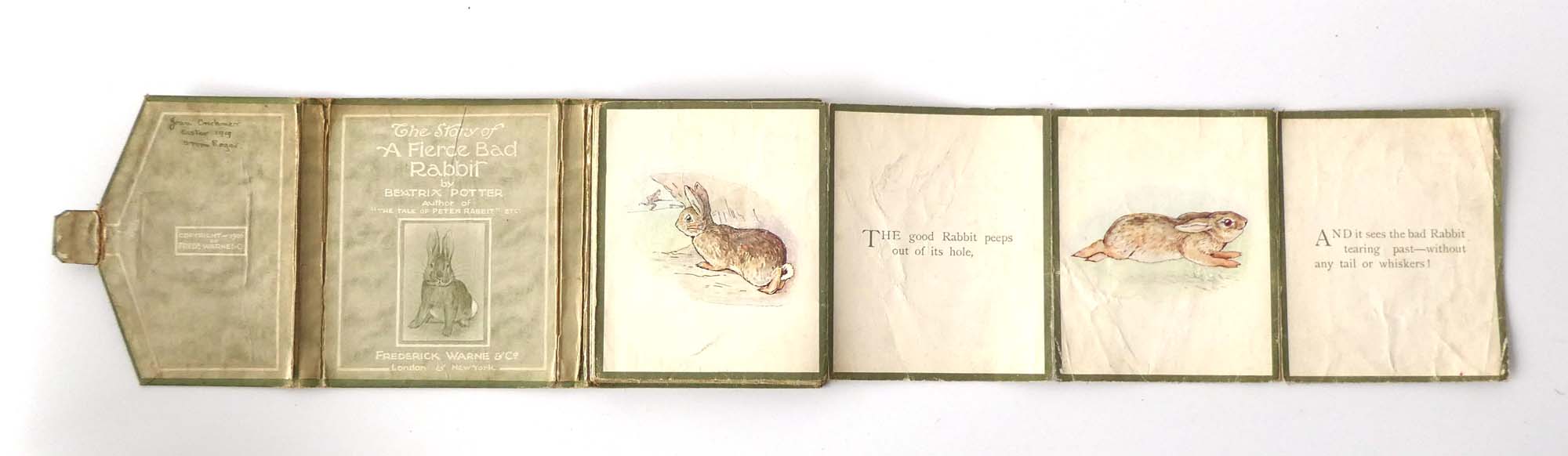 Beatrix Potter : The Story of A Fierce Bad Rabbit, 1906. 12mo Hb. Wallet style format. - Image 3 of 6