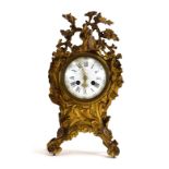 A 19th century French mantel clock, the movement striking on a bell and inscribed 'J E Dupont,