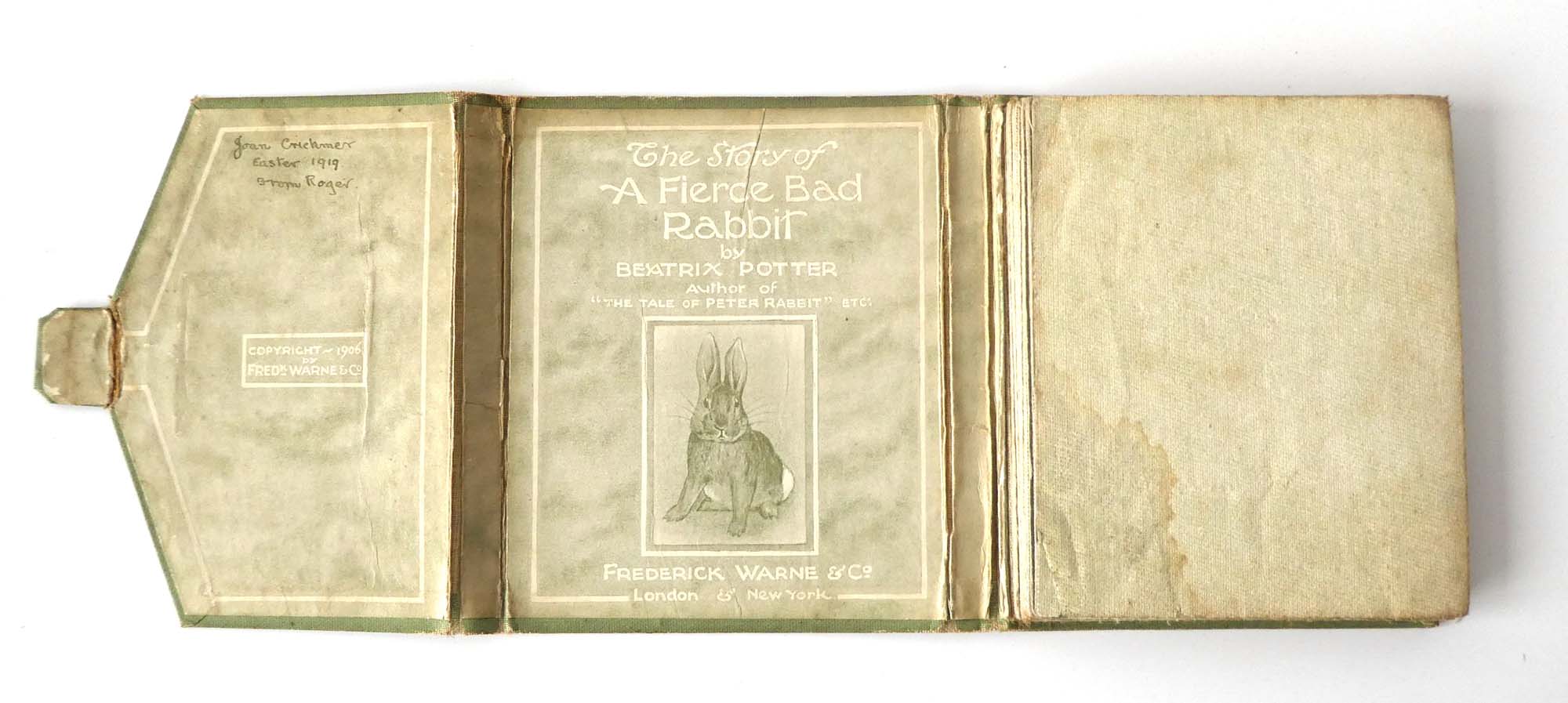 Beatrix Potter : The Story of A Fierce Bad Rabbit, 1906. 12mo Hb. Wallet style format.