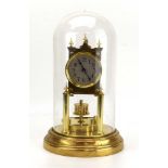 An early 20th century anniversary clock in the manner of Gustav Becker, the movement stamped BHA,