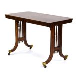 A late 19th/early 20th century rosewood side table,