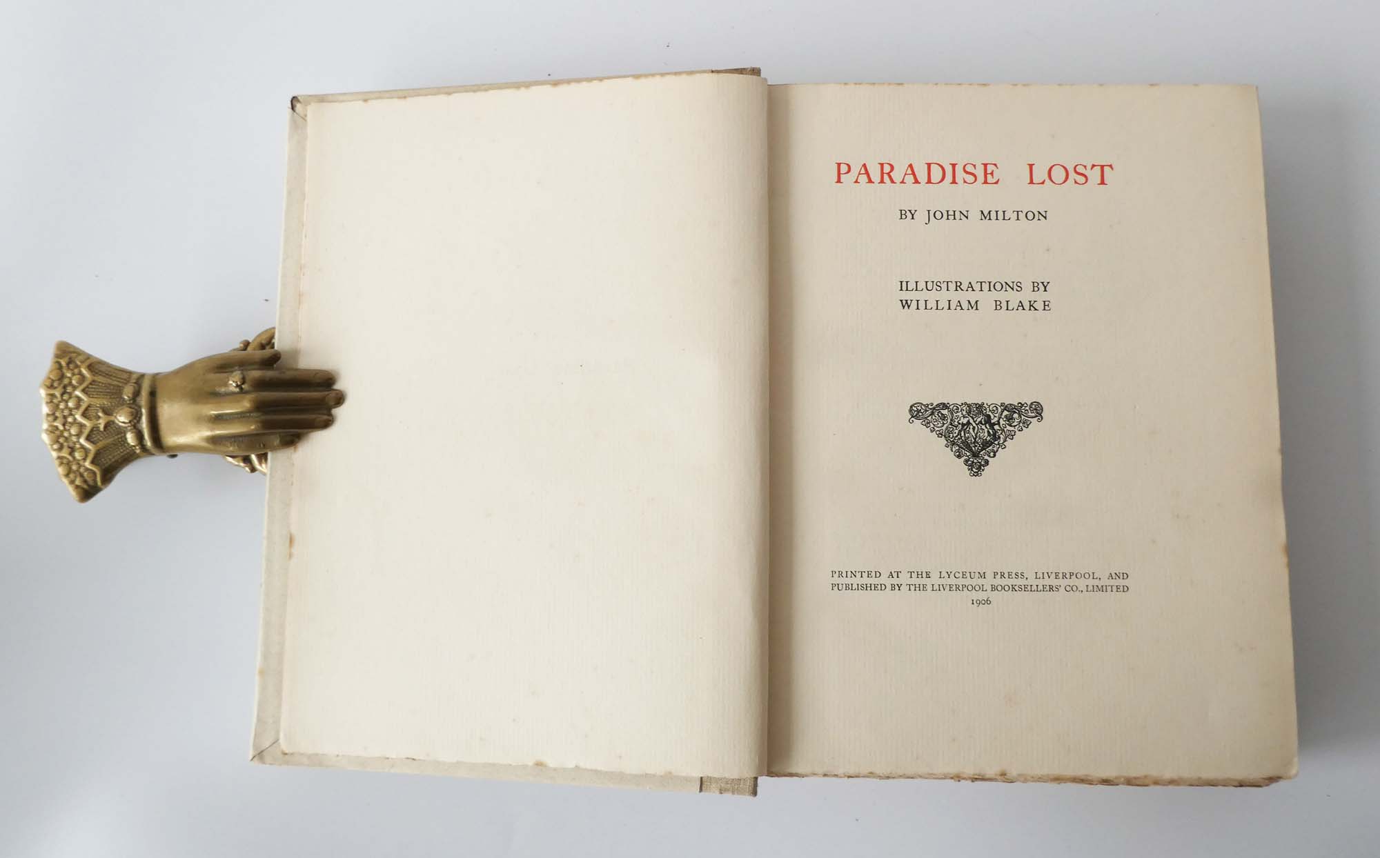 John Milton : Paradise Lost, Lyceum Press, 1906. Qto.