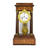 A 19th century Portico mantel clock,