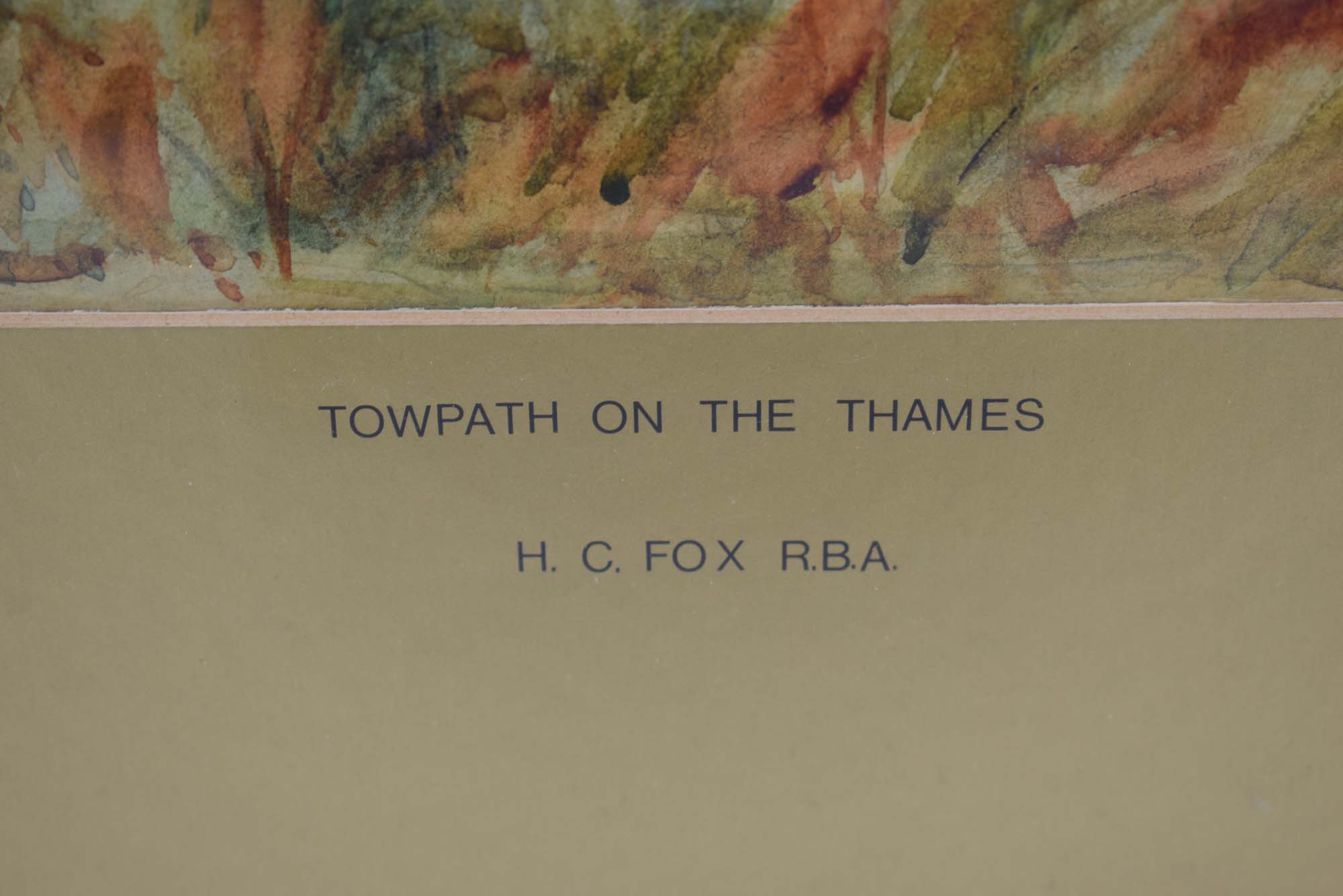 Henry Charles Fox RBA (1860-1925), 'Towpath on the Thames', signed and dated 1903, watercolour, - Image 3 of 3