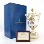 A Royal Worcester limited eidtion 200th Anniverary Collection 'Queen Charlotte' vase, h. 35.