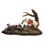 A Country Artists figural group modelled by Richard Sefton, depicting Napoleon and his horse,