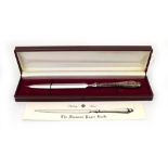 A late 20th century silver handled 'Flaxman' paper knife, maker FH, Sheffield 1993, l. 21.