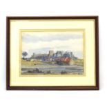 Alice Marquis (20th Century), Bamburgh Castle, signed, watercolour,