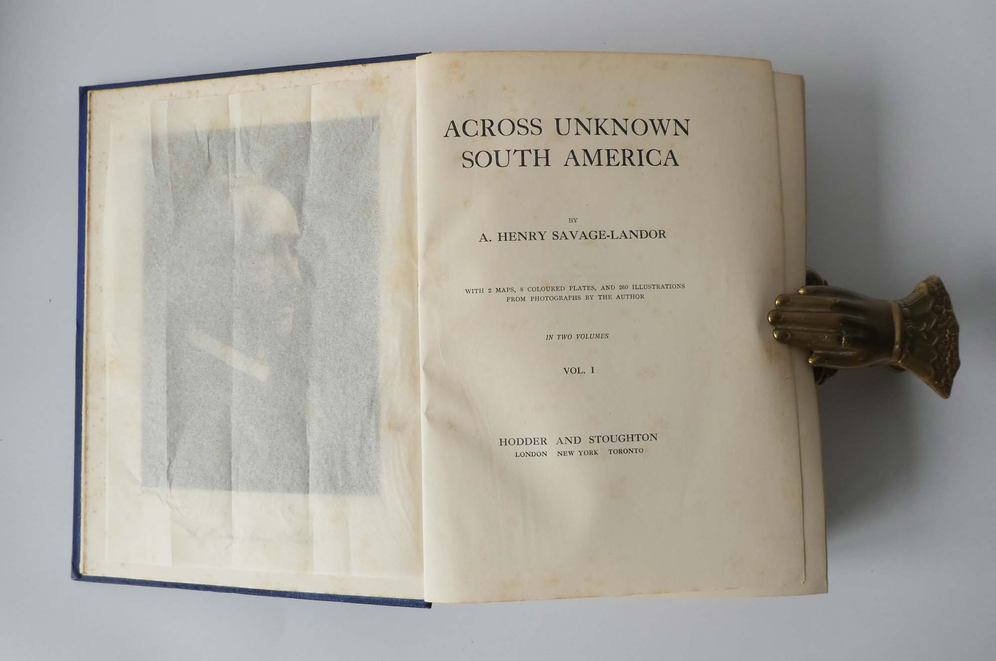 A. Henry Savage-Landor : Across Unknown South America, 1913. Vols. I & II. 1st. Ed. Qto. - Image 2 of 6