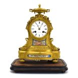 A late 19th century French mantel clock,