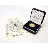 A Westminster Guernsey gold proof £25 coin dated 2000 commemorating the Queen Mother,