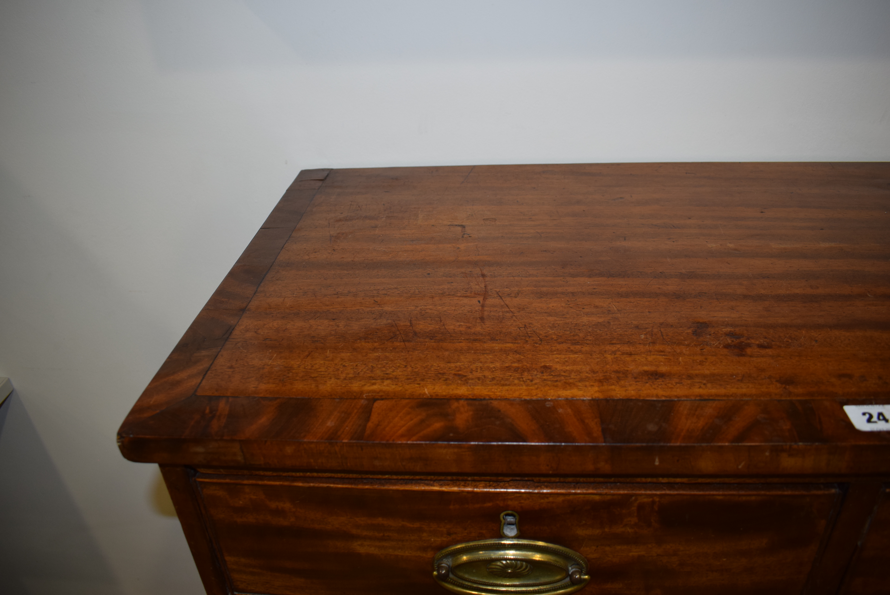 A 19th century mahogany and crossbanded chest-on-chest of low proportions, - Image 7 of 17
