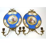 A pair of Sevres-style girandole,