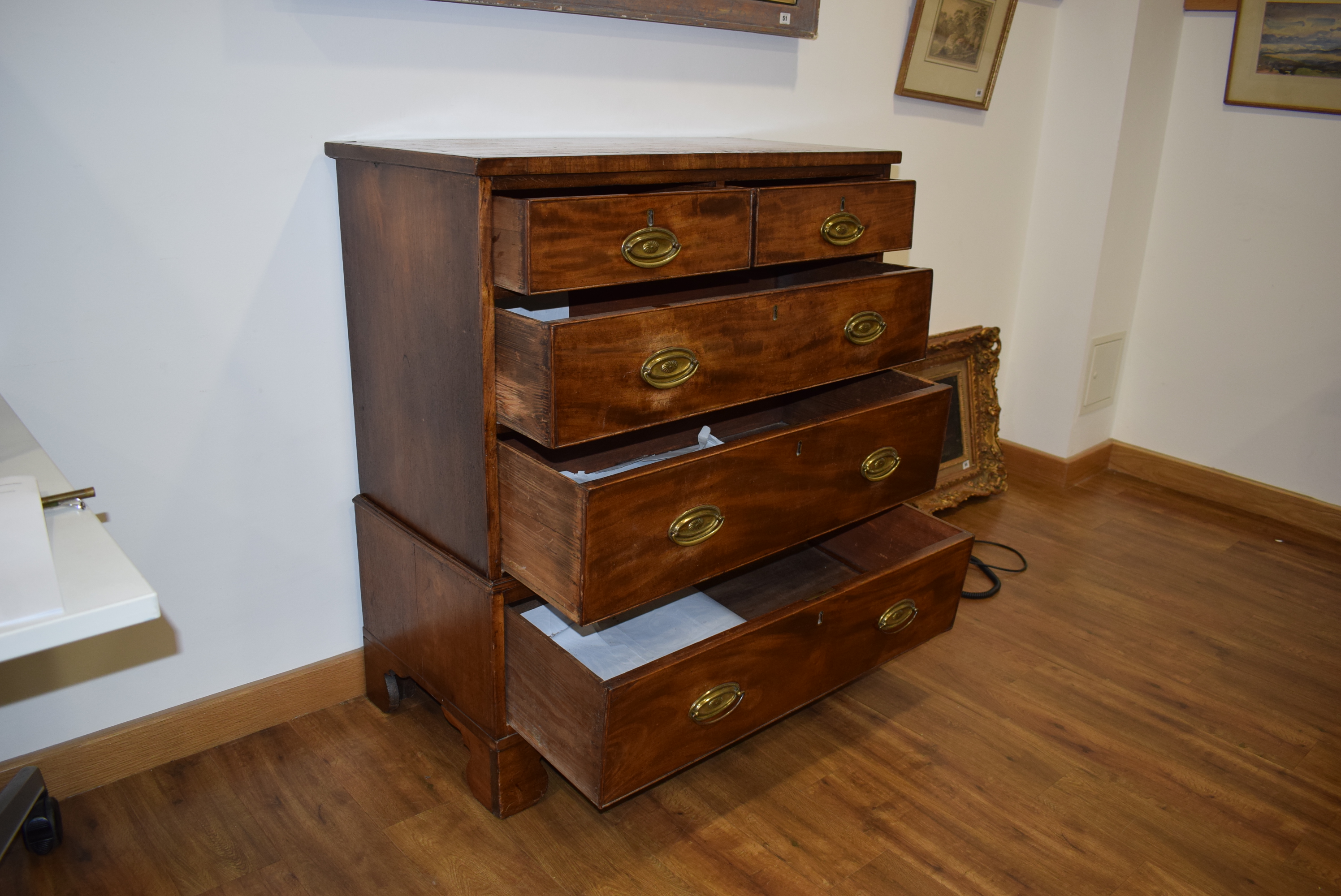 A 19th century mahogany and crossbanded chest-on-chest of low proportions, - Image 17 of 17