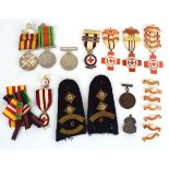 A group of medals and badges relating to Mrs Dorothy E Felce of the British Red Cross including a