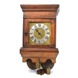 An 18th century and later lantern or 'postman' clock, the movement striking on a bell,