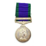 A 1962 General Service Medal awarded to 24444350 L/Cpl E.J. Davisen R.E.