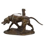 After Pierre-Jules Mene (French, 1810-1879), a bronze figure modelled as a retriever,