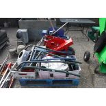 Pallet of assorted commercial agricultural implements