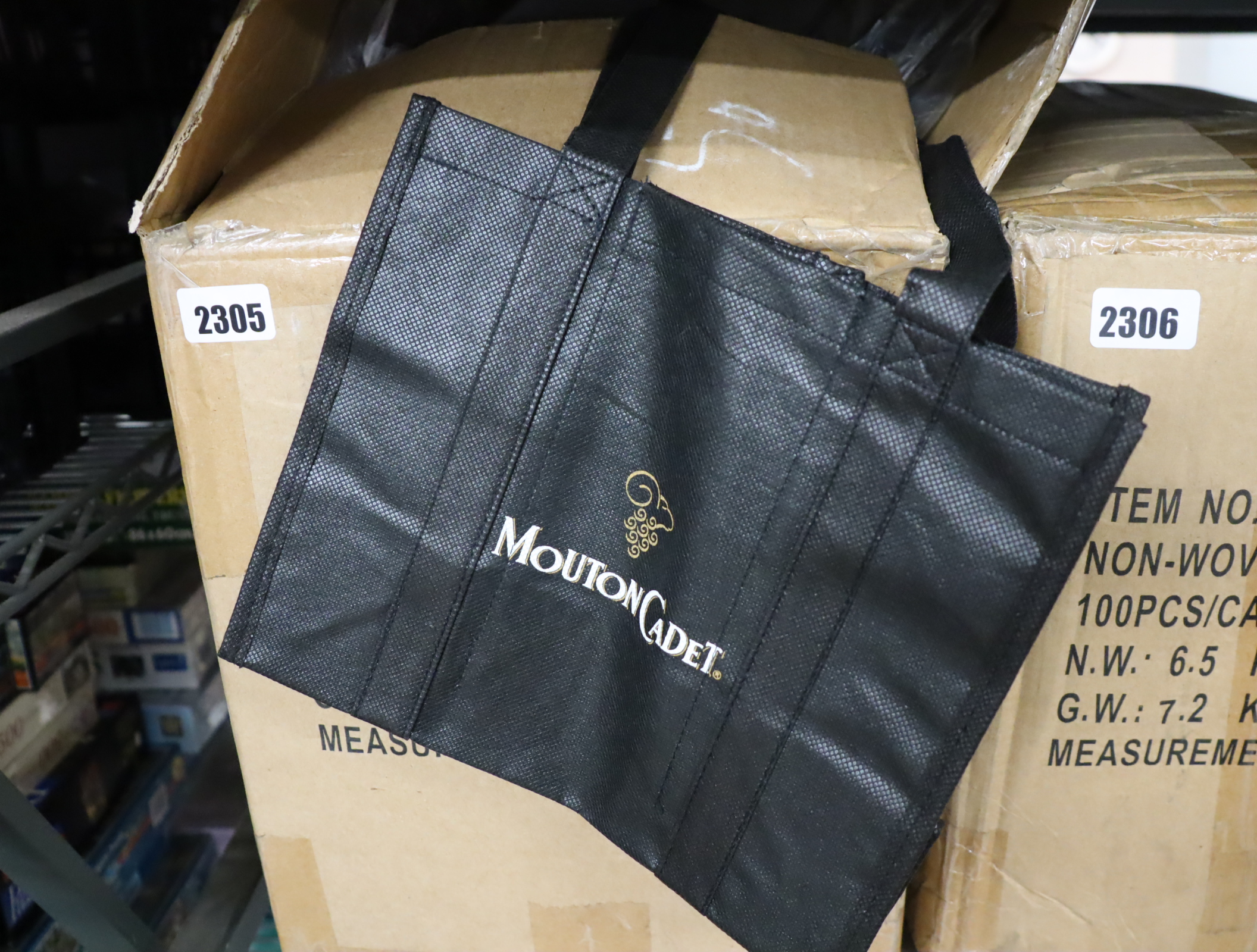 Box of Mouton Cadet wine bags