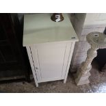 White single door bedside cabinet