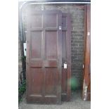 2 6 panel wooden doors