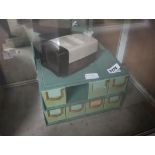 *WITHDRAWN* (2158) 2 plastic drawer units of slides and slide viewer by Paterson
