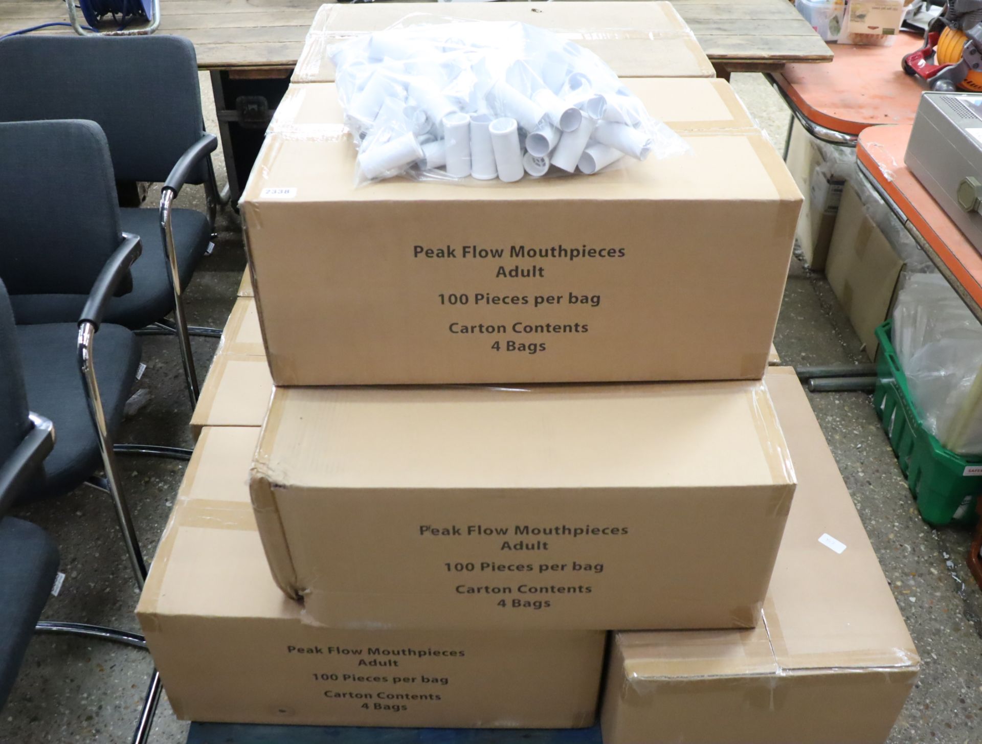 (2456) Pallet containing 10 boxes containing 100 peak flow mouth pieces each - Image 4 of 4