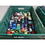 Crate of die cast vehicles incl. Minis and VWs