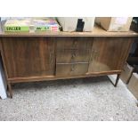 (2182) Mid century sideboard with 3 central drawers