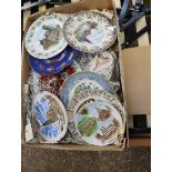 Crate of collectors plates