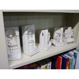 5 plaster book ends