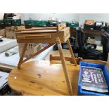 Artists easel with integral storage box