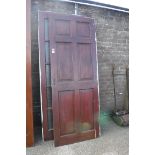 2 external wooden doors, 1 fully glazed