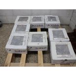 8 boxes of grey stone effect floor tiles