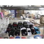 Quantity of die cast taxis