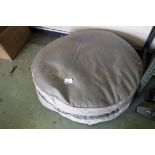 2 large diameter round dog beds