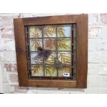 Framed leaded stained glass window