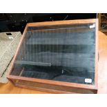 Wooden counter top lockable display cabinet (no key)