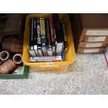 Crate of sporting themed books incl. boxing titles