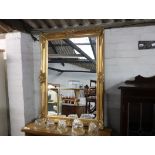 Rectangular gilt frame wall mirror