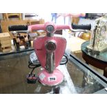 Lambretta shaped table lamp and reproduction Coca-Cola bucket